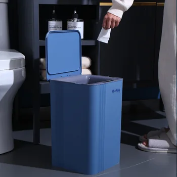 스마트 인덕션 쓰레기통, 주방 욕실 방수 자동 센서 쓰레기통, LED 조명, 가정 청소, 20L