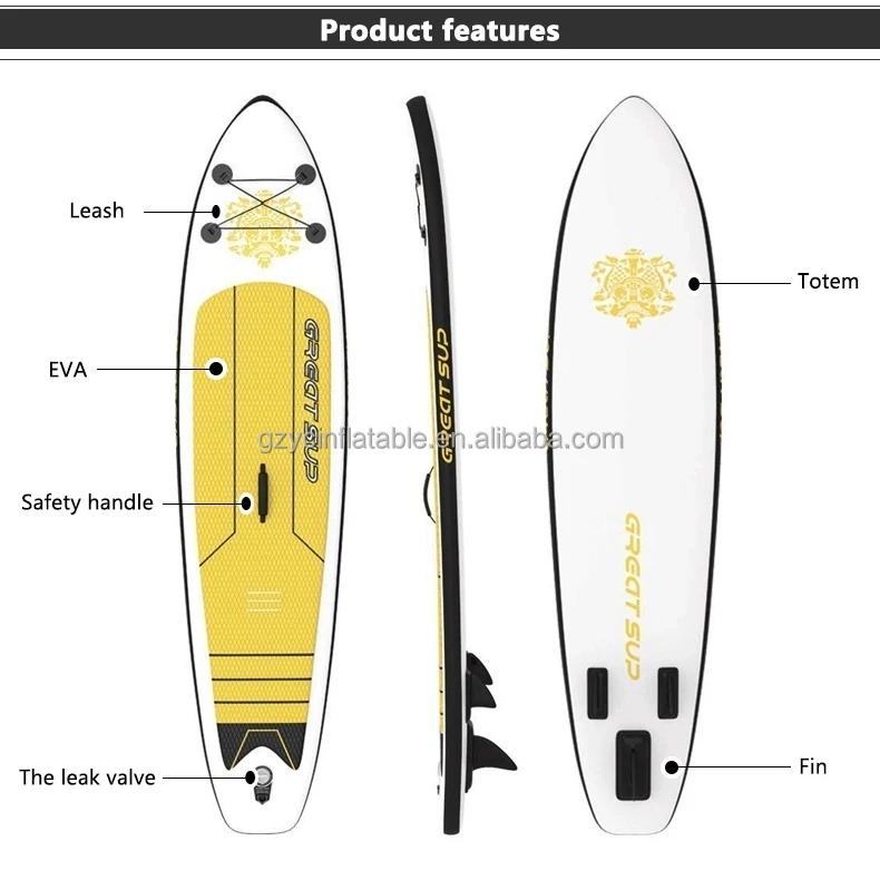 

2021 Guangzhou hot surfboard sup paddle board stand up surfing inflatable board outdoor sea for sale
