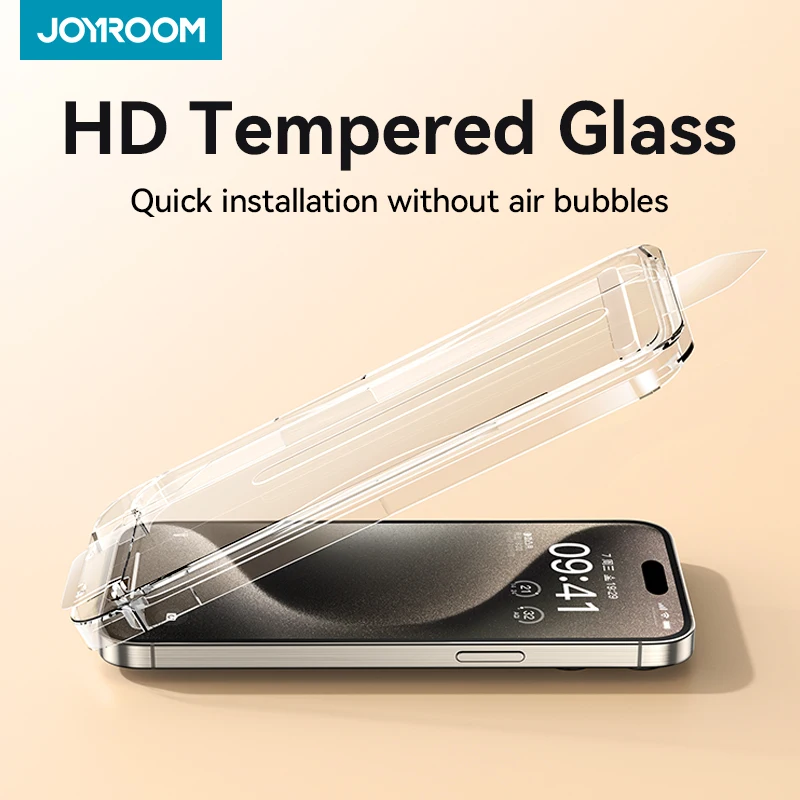 Joyroom 1/2/3pcs 0.33mm HD Tempered Glass For iPhone 15 14 13 12 11 Pro Max Screen Protector Quick Install Glass Dust-proof - Image 2
