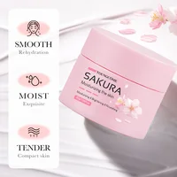 Crème à l'essence Sakura, hydratant pour le visage aux fleurs de cerisier pour peaux sèches et rugueuses, Anti-vieillissement, Lifting du visage, réparation nourrissante au collagène 3