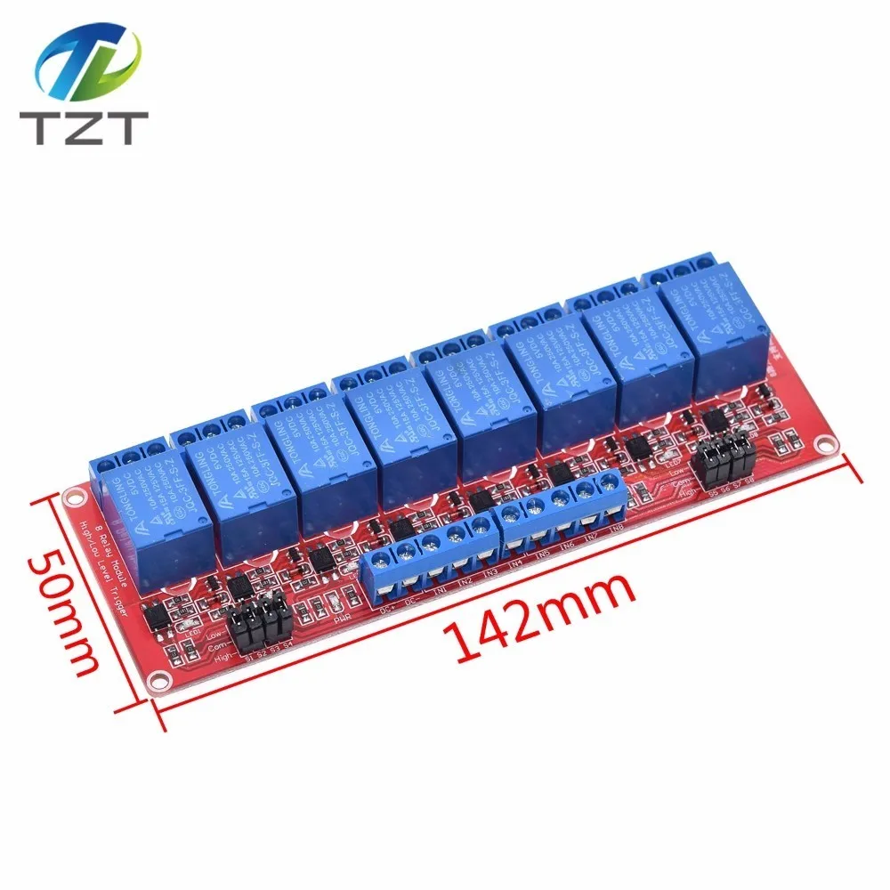 1/2/4/8 Kanal Relais-Modul – Mit Optokoppler, 5V/12V, High/Low Level Trigger