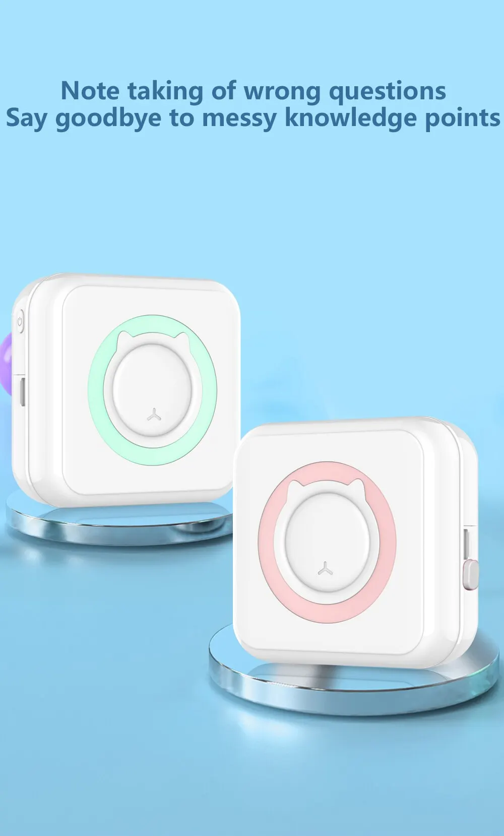 Olaf Mini Printer Portable Thermal Stickers Paper Inkless Bluetooth Wireless Impresora Android IOS Portable Label Printer