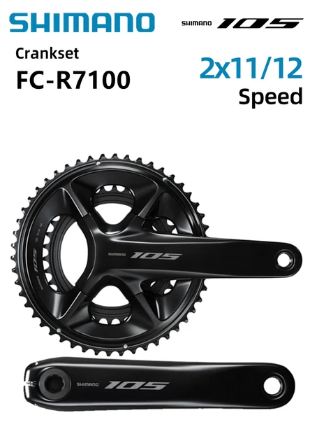 SHIMANO 105 FC-R7100 Crankset HOLLOWTECH II Crankset 2x12 SHIMANO 105 FC-R7100 Crankset HOLLOWTECH II Crankset 2x12