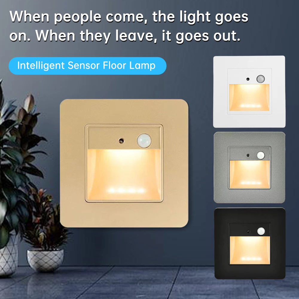 

Recessed Led Wall Lamp Switch to Control Stair Case Light AC85-265V Step Lamp Corridor Lighting Indoor Wall Lighting