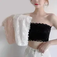 One Piece Women Bras Seamless Strapless Wrap Chest Lace Tube Bra Tops Breathable Underwear Brassiere Push Up Invisible Bra Thin