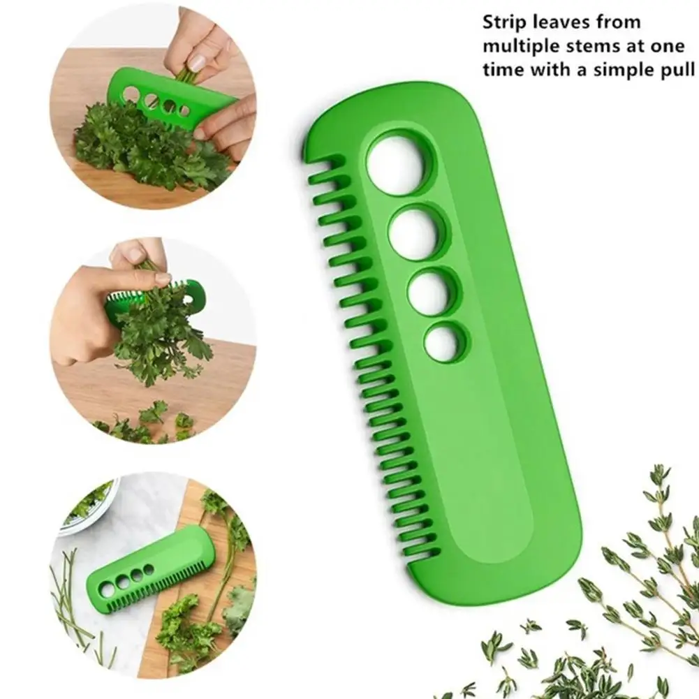 

1Pc Vegetable Herb Eliminator Kale Oregano Parsley Cilantro Stripper Looseleaf Comb Household Gadgets Portable Kitchen Tools