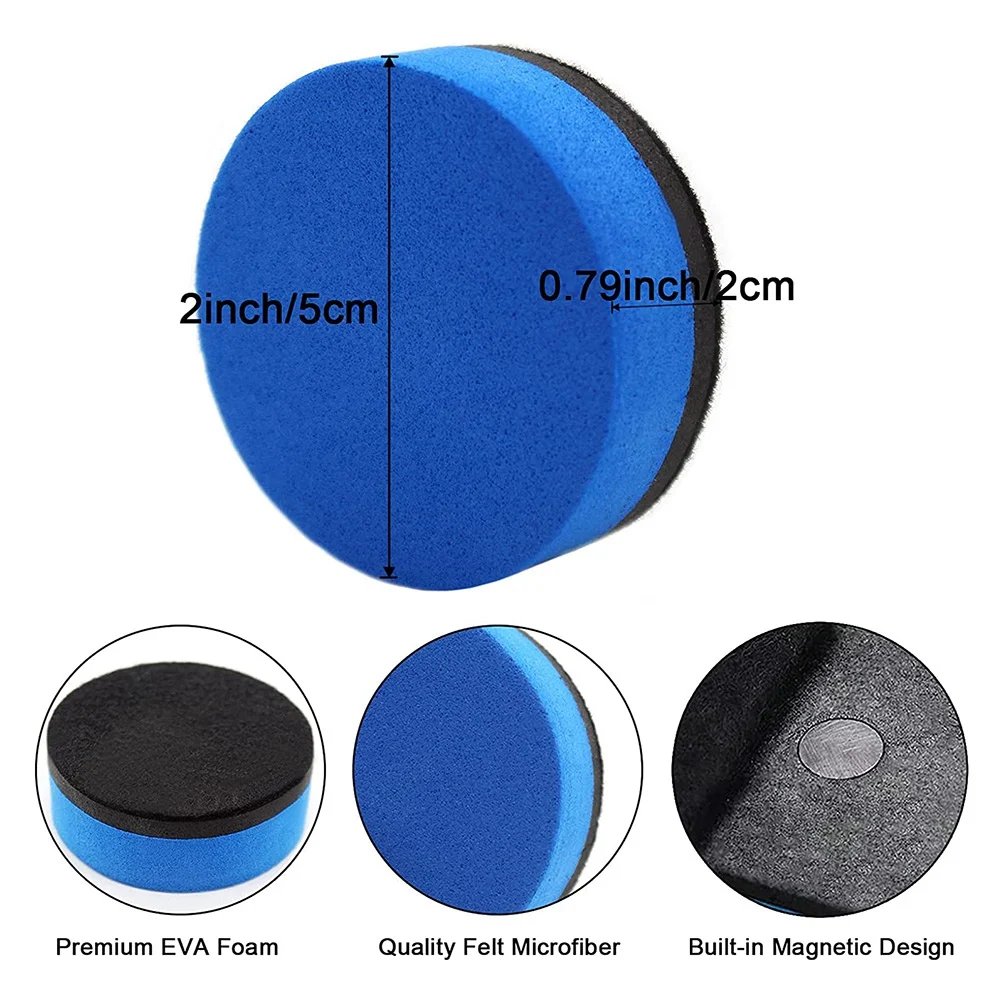 16 Pack Mini Dry Erase Erasers Magnetic Whiteboard Erasers Chalkboard Cleaners Dry Wiper (4 Colors, 2 x 2 Inch)