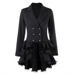 Women Medieval Renaissance Elegant Small Suit Blazers Windbreaker Jacket Coat Halloween Carnival Suit