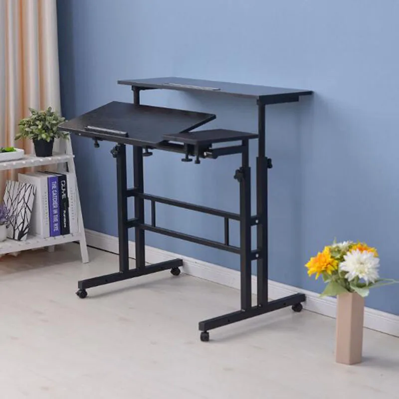 Standing Computer Desk Laptop Table with Mouse Keyboard Shelf Tray Height Adjustable Study Table складной стол для ноутбука laptop nero папка для ноутбука
