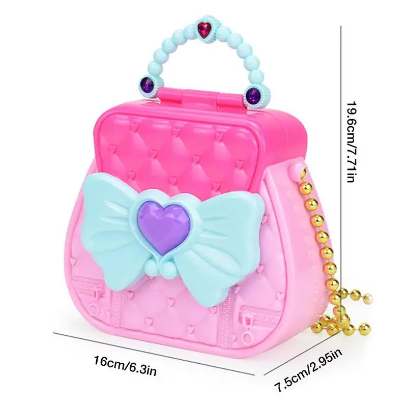 Little Girl Pretend Purse Set Kids Purse And Makeup Set Simulation Toddler Accessories Lipstick Model Toy For Educational