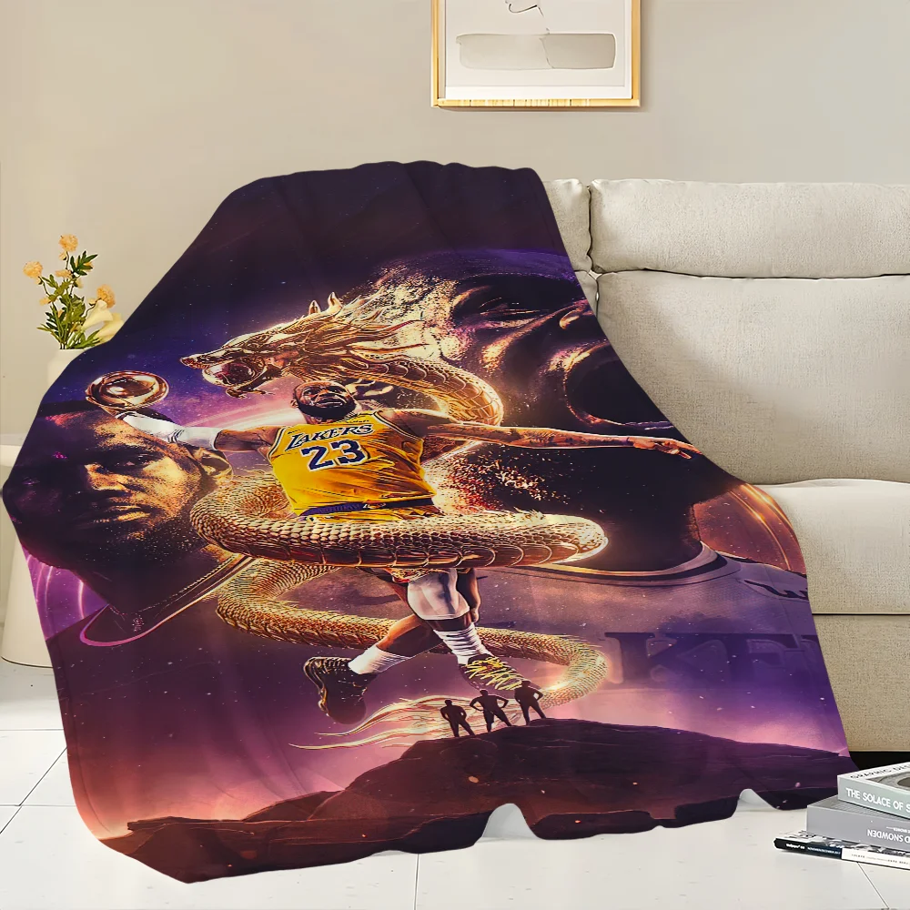 Basketball Star L-Lebron J-James Blanket Comfortable soft sofa living room bed bedroom blanket suitable for travel and gifts 4