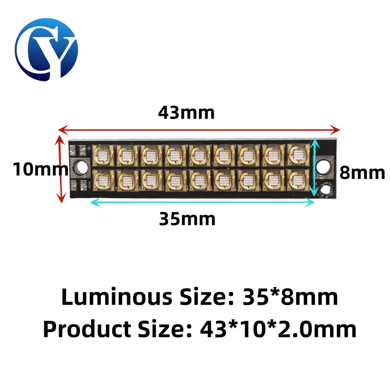50W 50watt uv curing lamp 3535 smd 365nm uv led 405nm led light 385nm 395nm lamp for printer