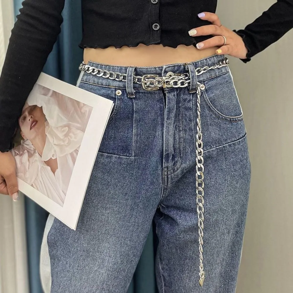 Metal Chain Belts Women Waistbands Long Tassel Waist Chain Dress Jeans Belts Lady Waistband Belts Women Body Chain