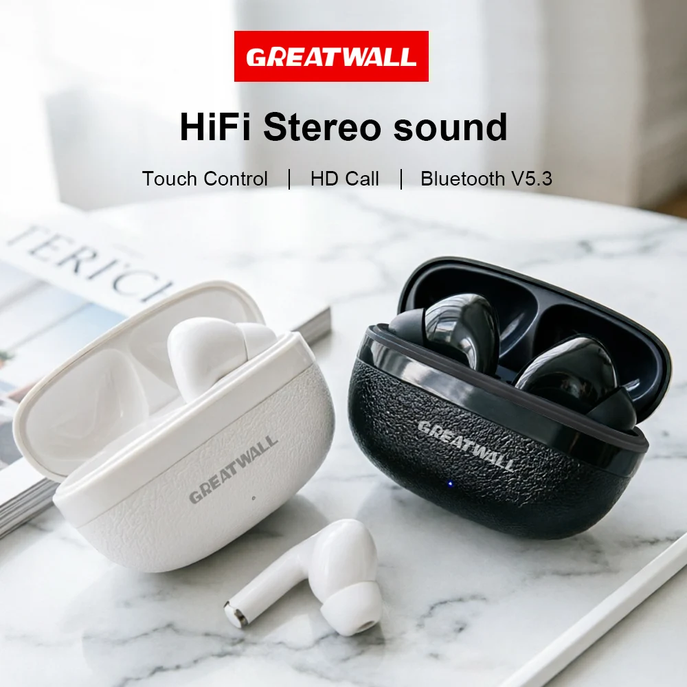 GREATWALL Pro Wireless Bluetooth Earphones with ANC and Waterproof HiFi HD Sound
