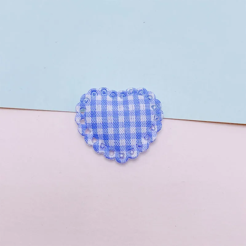 70 Stück Gitter Stoff Herz Bowknot gepolsterte Applikationen für DIY Haars pange Zubehör Kleidungs stück Kopf bedeckung Dekor Patches – Detail 19