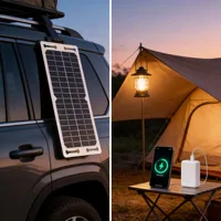 Chargeur de panneau solaire 35W, USB, étanche, pour randonnée et camping en plein air, batterie portable, panneau de charge pour téléphone portable, 5V 5