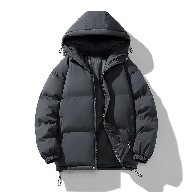 New Winter Furcoat Men's Cotton-padded Coat Puffer Fish Jacket Outdoor Hooded Jacket Casual Windbreaker Thick Warm Jacket Jacket