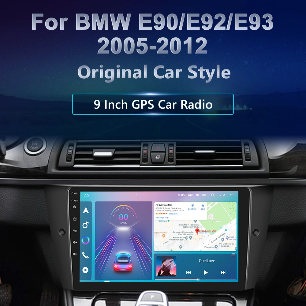 Podofo Android Car Radio For BMW 3-Series E90 E91 E92 E93 2005-2013 Android Auto Multimedia Player GPS Navigation RDS Head Unit