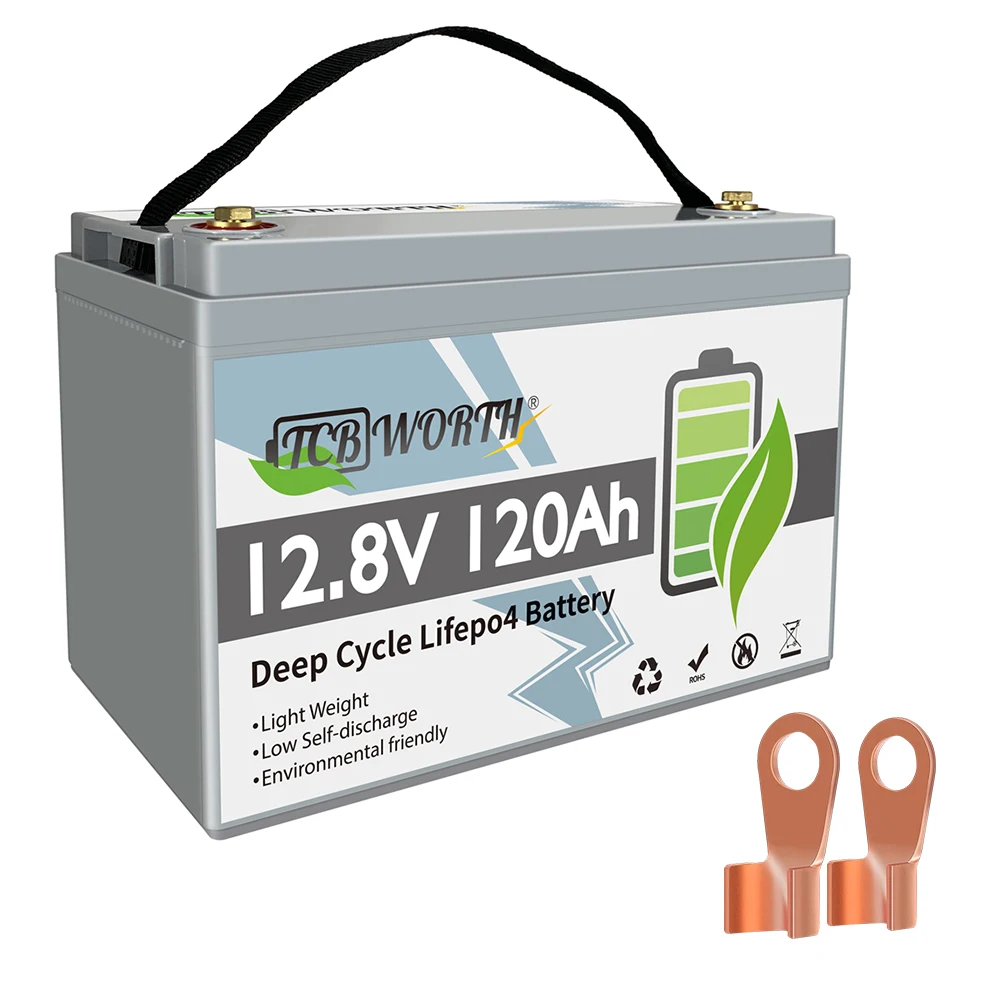 

12v 120ah Lifepo4 Battery Lithium Iron Phosphate Battery Deep Cycle Rechargeable Battery With Bms For Off-grid Solar Energy