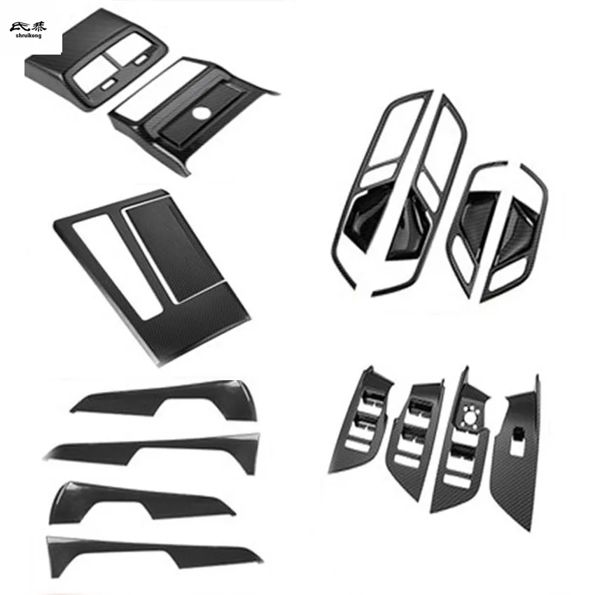 

1Lot ABS Carbon Fiber Grain OR Wooden Inside Decoration Cover For 2019 2020 AUDI A6 C8 4A2 Car Accessories