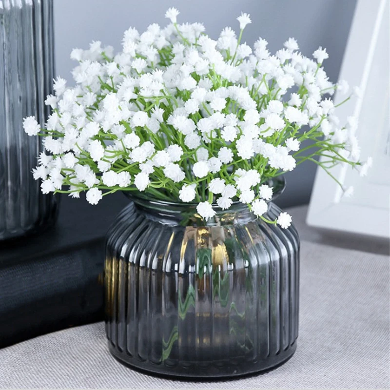 Gypsophila Plastica 100 Pezzi Fiori Artificiali Gypsophila Bianchi - 100 Pezzi Per Decorazioni Matrimoni E Casa Fiori Artificiali Per Cimitero - 8