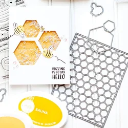 Honeycomb Design Metal Cutting Dies for DIY Crafts and Scrapbooking (1 pcs)