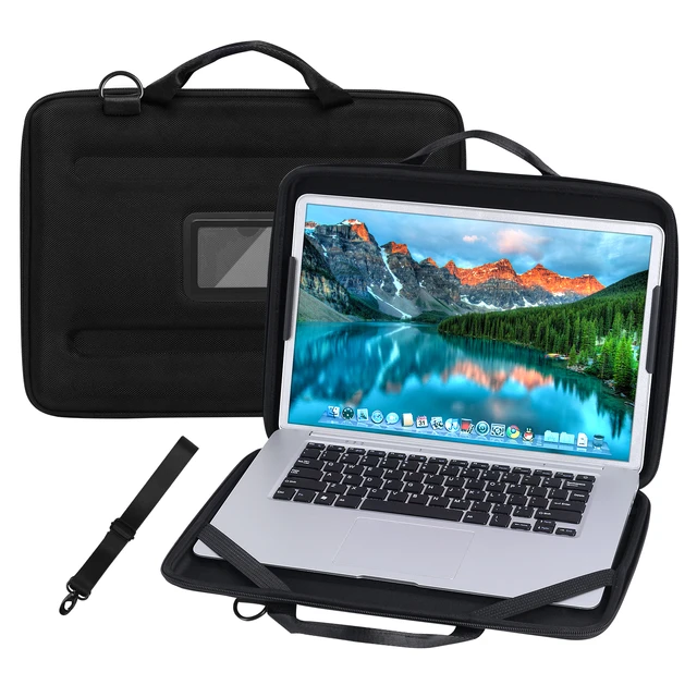Laptop Sleeve Case for MacBook Air - 14 inch Surface Shockproof Vertical  Computer Cover Bag with Zipper Pocket Carrying Handle Waterproof for Apple