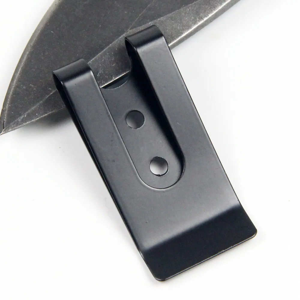 2PCS/ Metal Belt Clip Black Coated Holster Clamp Buckle Spring Hook For Bag Leather Kydex Sheath Pouch DIY