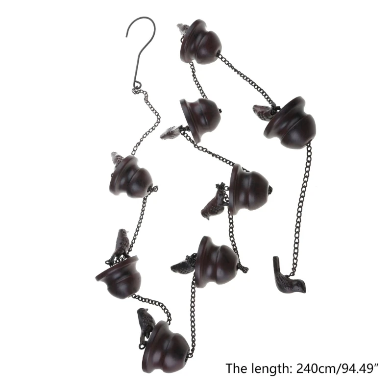 2.4 Meter Rain Chain Black-Bird Rain Chain Water Drain Gutter for Garden Park Home Roof Downspout Decoration with Hanger stainless steel chains,rain chain adapter