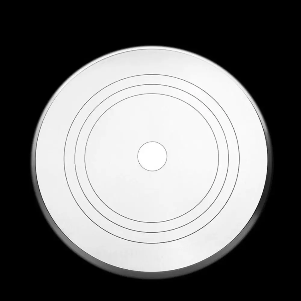 Aluminum Alloy Cake Turntable Non Slip Smooth Rotation Cake Decorating Holder Silicone Bottom Heavy Duty Revolving Dessert Stand