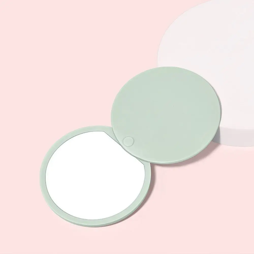Circular Make-Up Mirror Rotating Cute Small Mirror Single Sided Folding Handheld Cosmetic Travel Accessories