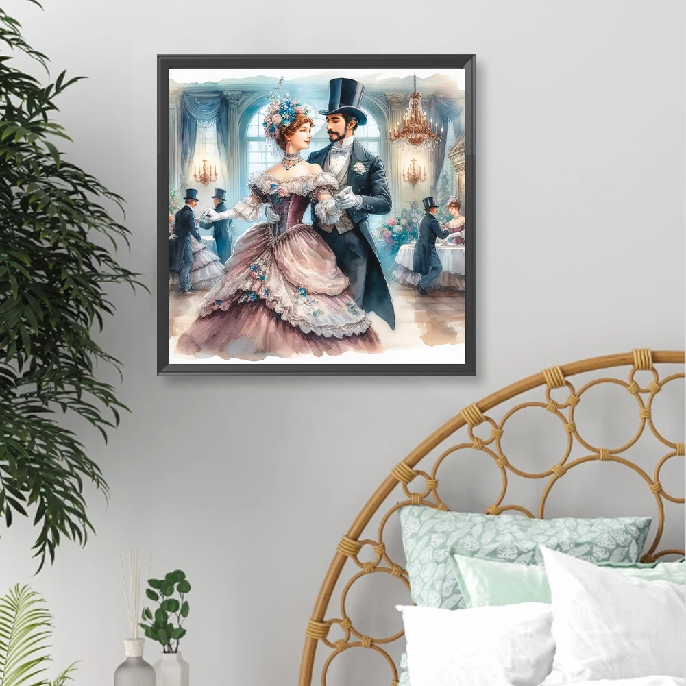 40x40cm 뷰티 5D DIY 풀드릴 원형 다이아몬드 페인팅 키트 (홈 벽 장)