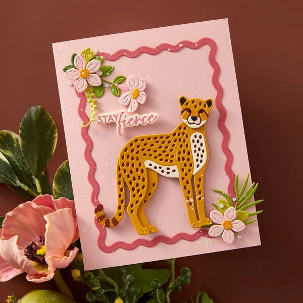 Go Wild Sentiments 금속 커팅 다이 클리어 스탬프 스텐실 핫 포일 DIY 스크랩북 공예 장식 엠보싱 템플릿