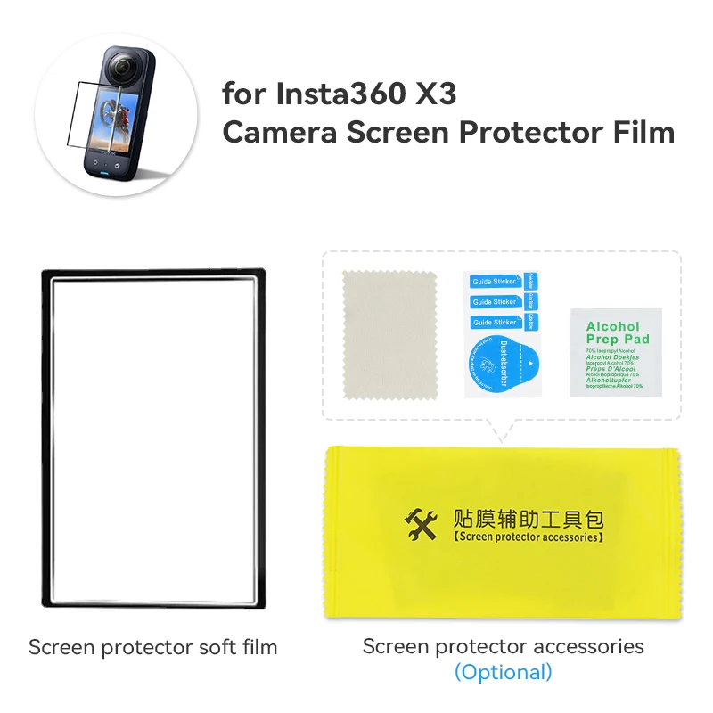 

Protective Film for Insta360 One X3 Condensation Film Screen Protector Panoramic Sports Action Video Cameras Accessories