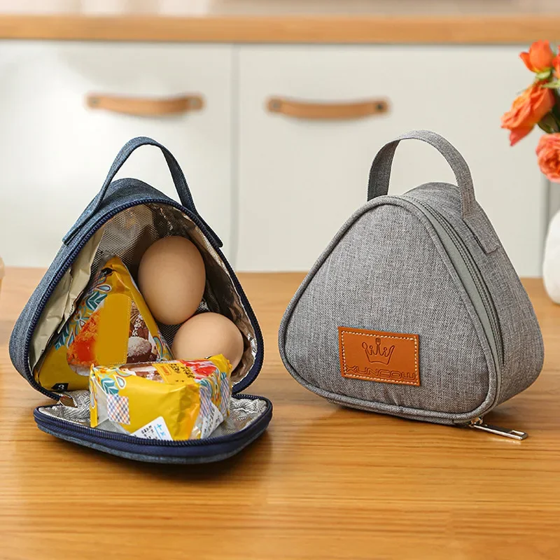 Cute Triangular Insulated Bags Outdoor Snack Pack Lunch Camping Keep Fresh Bento Box Insulated Bags For work and kid's school