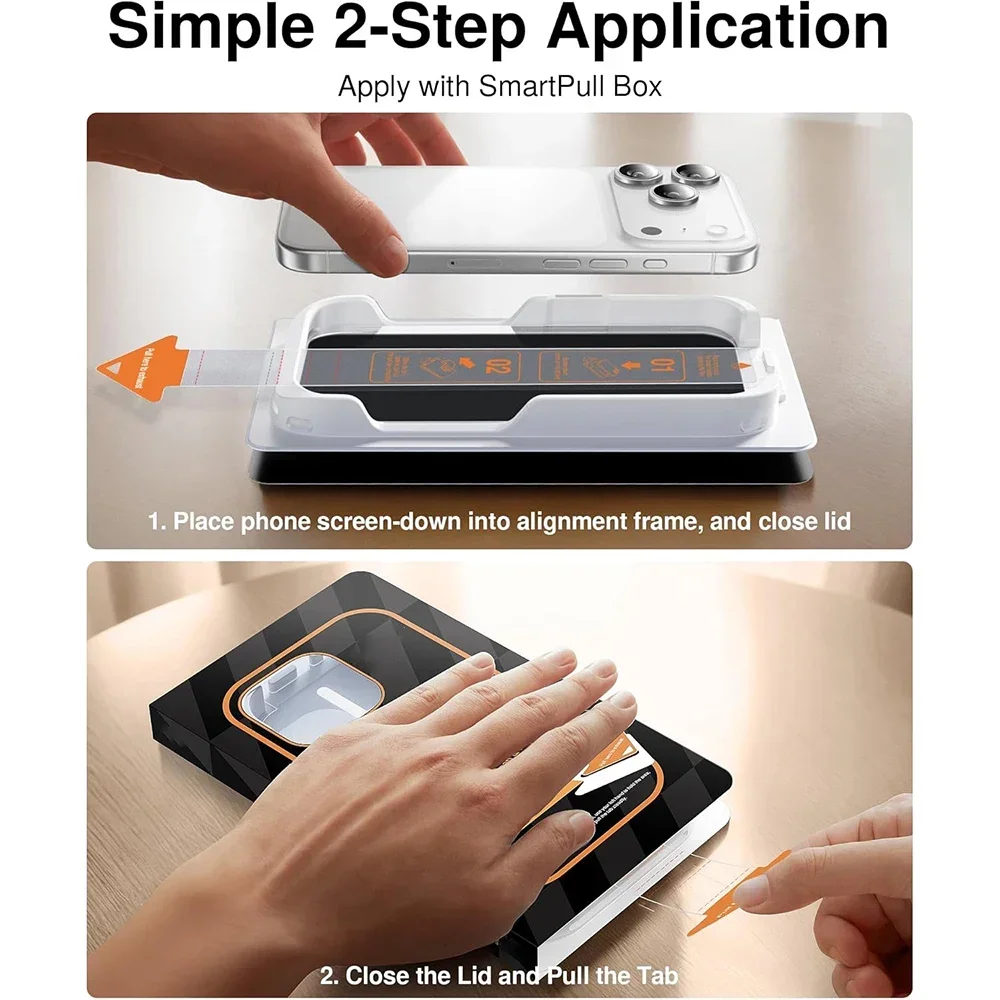 Privacy Shield Tempered Glass Screen Protectors with Easy Installation Kit