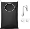 Large Oxford Door Hanging Laundry Hamper Bag with Hooks Dirty Clothes Storage Bag for Bedroom Bathroom 1