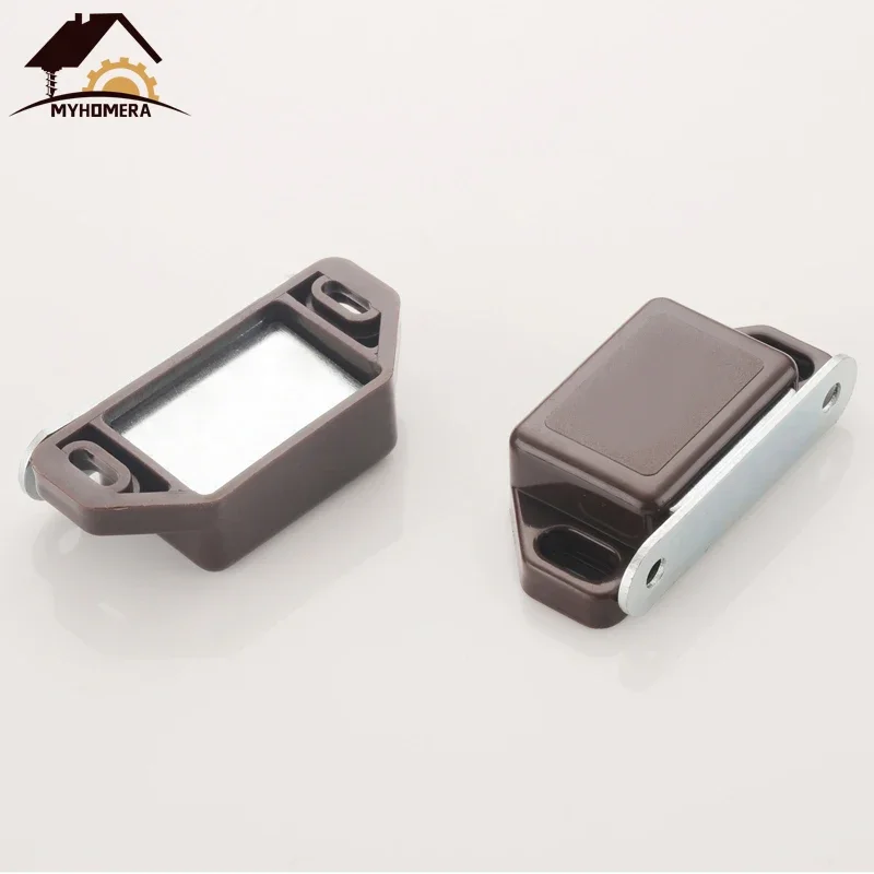 Magnetic Cabinet Latches 2 Sets Door Magnetic Closer Cabinet Door Catch Latch Magnet Suction Bar Silence Cupboard Wardrobe Doors DIY