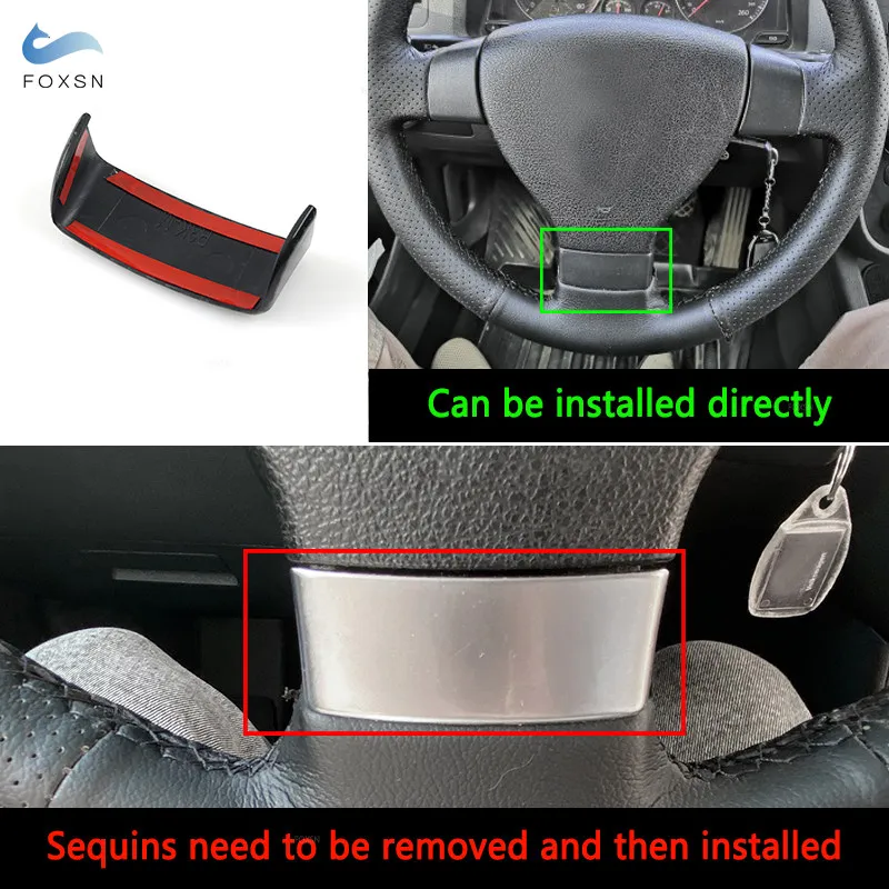 ABS Carbon Texture Interior Steering Wheel Panel Cover Inner Accessories Trim for VW Golf 5 MK5 Passat B6 Jetta MK5 Tiguan 3pcs