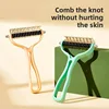 Cat brush Cat Fur Knot Cutter Pets Hair Removal Comb Dog Grooming Shedding Tools Double sided Stainless Brush Pet Products 4