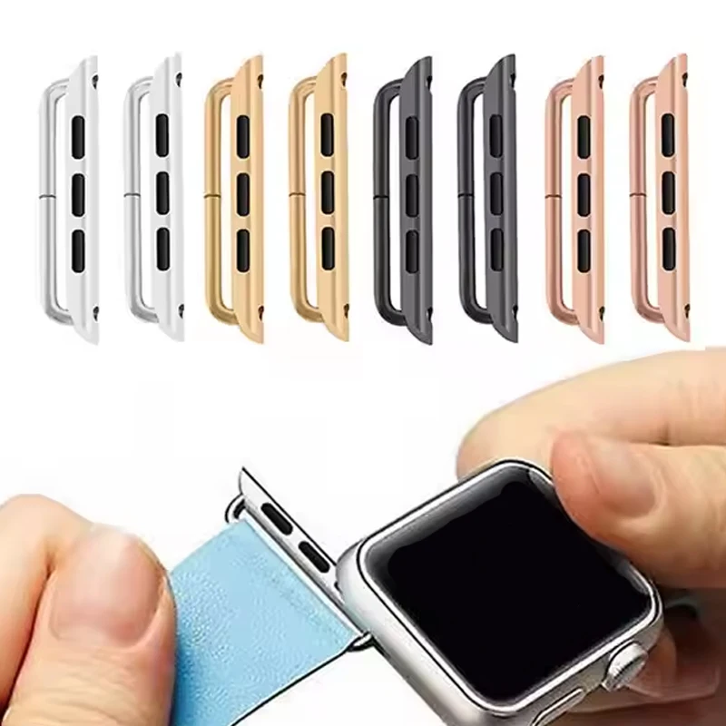Premium Stainless Steel Connector Adapter Set for Apple Watch - Sleek and Durable Design Accessories