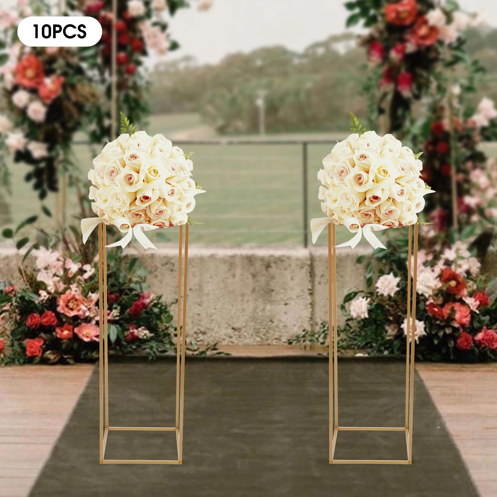 60/80cm 10-Pack Wedding Flower Stand Balloon Display Holder Wedding Centerpieces for Wedding Party Birthday