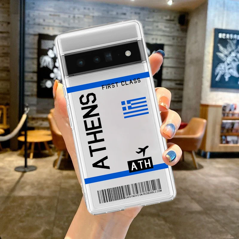 New York Airplane Ticket Art Travel Phone Case Cover