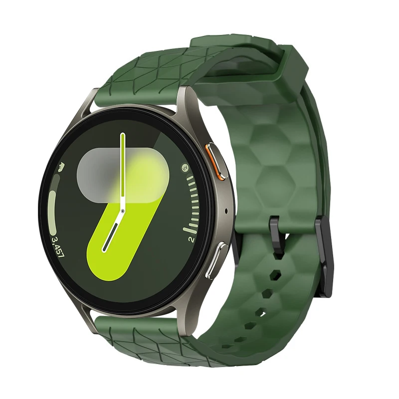 Silicone Football Pattern Sport Band, 20mm/22mm Strap