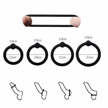 Big Penis Sleeve Extender Reusable Cock Ring Silicone Dick Extension Enlargement Condom Adult Sex Toys For Men Delay Ejaculation 2