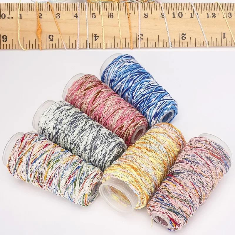 Multicolor Knitting Yarn Threads DIY Needlework Hand Crochet Wool Yarns Fabric Yarn Macrame Stitching Threads