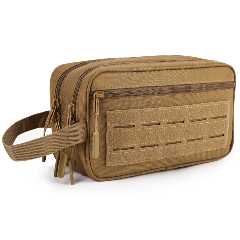 Waterproof Tactical Toiletry Bag for Outdoor Travel - Men's Shaving and Cosmetic Organizer