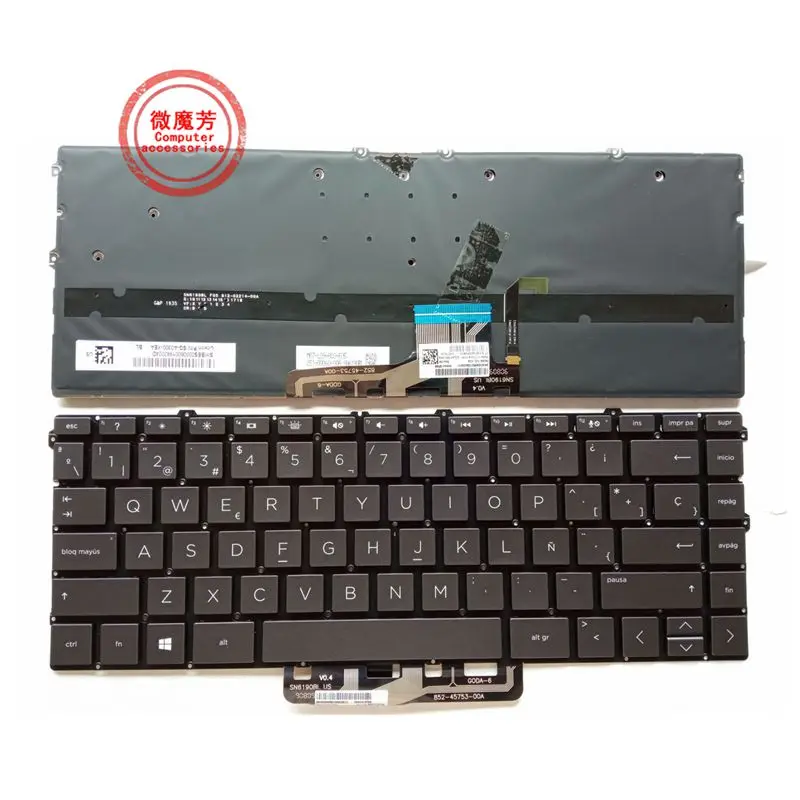 SP Laptop Keyboard For HP Spectre x360 13-AW 13-AW0023DX 13-AW0003DX 13-AW0008CA 13-AW0013DX 13-AW0020NR TPN-Q225 Backlit