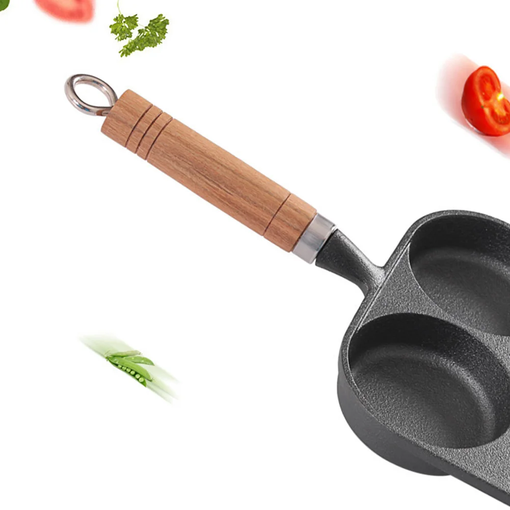 4 Hole Omelet Pan Egg Frying Pan Nonstick Divided Egg Omelet Pan Granite Coating Pancake Pan for Gas Stove and Induction Cooker 6