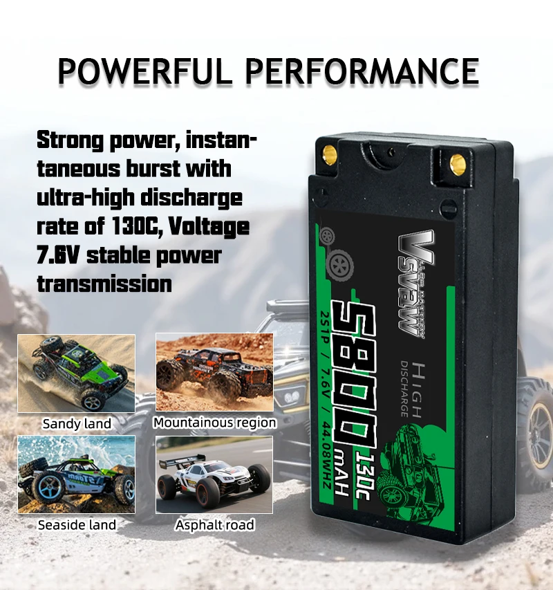 Vue d'ensemble des deux batteries LiPo 2S 7.6V 5800mAh 130C avec étiquettes et connecteurs